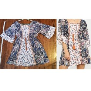 Flying Tomato Boho-Chic Peasant Dress 1X